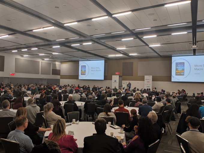 GOAT 2019 attendees seated in the main conference room